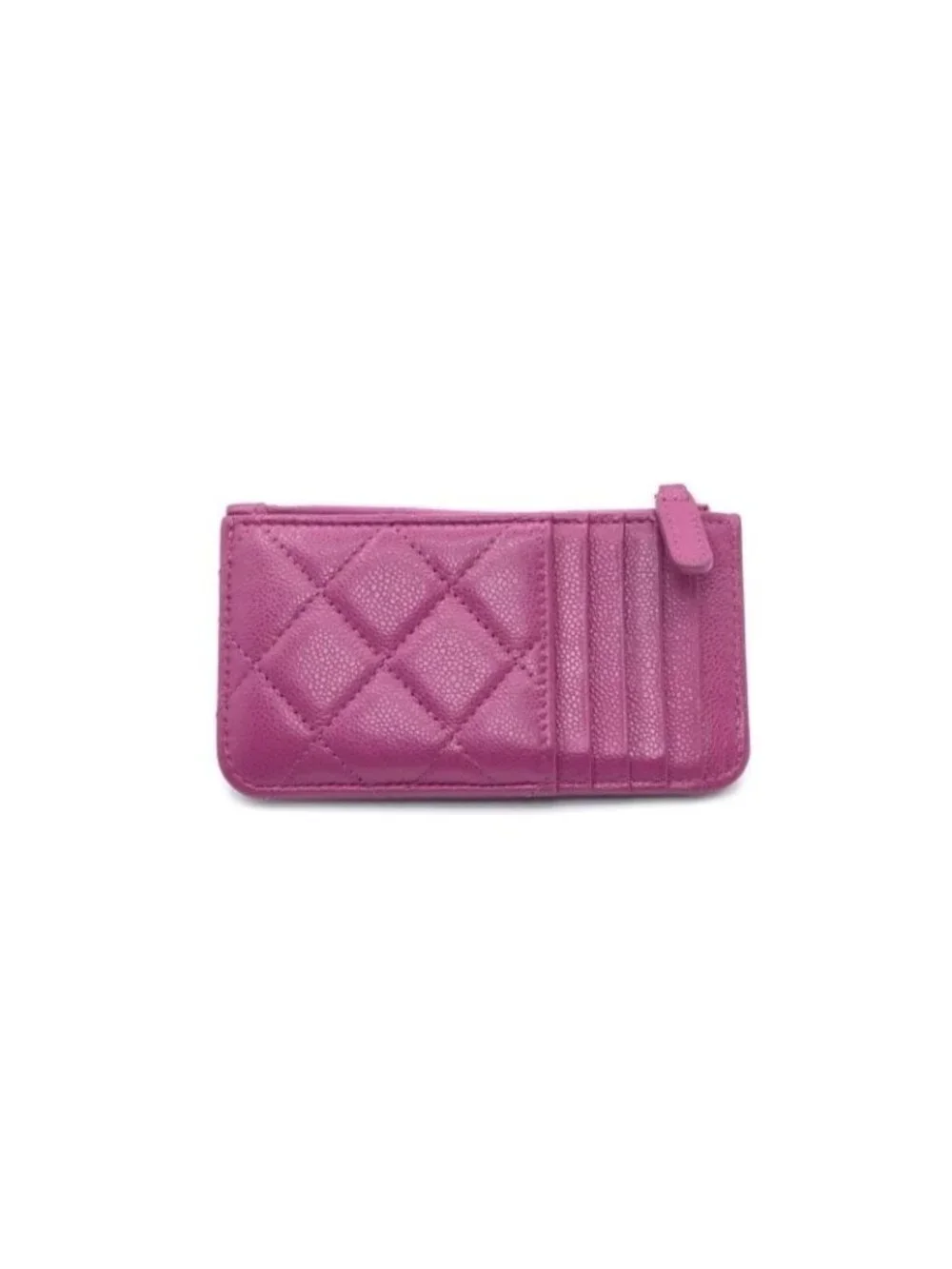 Chanel Wallet Coin Purse Purple Gold CC Logo Fragment Case Classic Zip Card